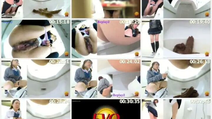 Screenshot 2 from EE-287 Shirasaki Yuzu School Toilet Peeping: A Girl Student’s Daytime Break, Urgent Defecation, EBU-Bijyua Voyeur