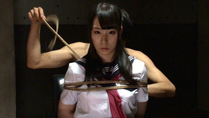 Screenshot 2 from XRW-220 綾森一華：被束縛的處女學生，綾森一華，真實射精教學