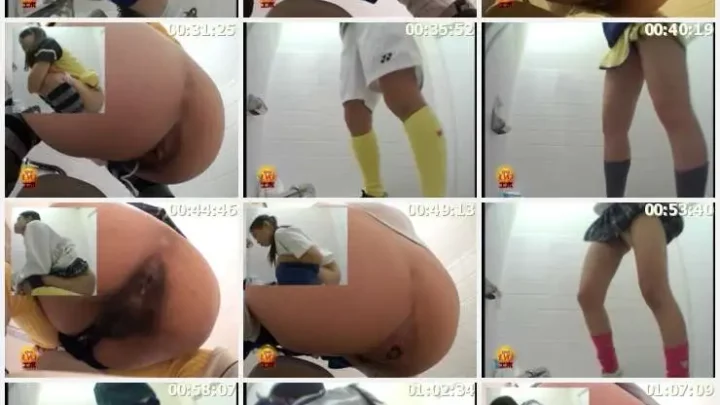Screenshot 2 from E37-13 Toilet Hidden Camera: Athletic Schoolgirl Undressing, Nude, Scat, Sports Uniform, Voyeur, Toilet (Hidden Camera)