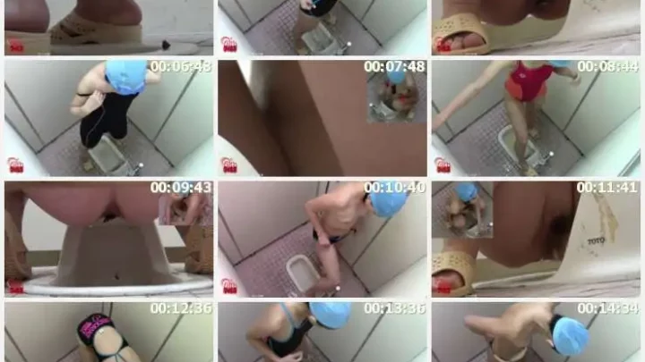 Screenshot 2 from F91-01 Toilet Hidden Camera: School Girl’s Swimwear and Oshikko & Unchi Scat Scat-Low 78 Minutes
