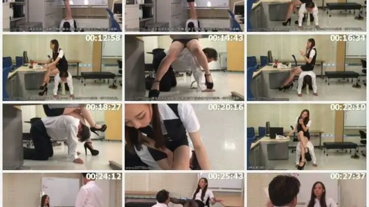Screenshot 3 from Risa Joou-sama: Assigned to a Leg-Beauty Office Lady, Foot Fetish Male Servant MLDO-154 Risa Joou-sama Mini Skirt Kick Gold Impression