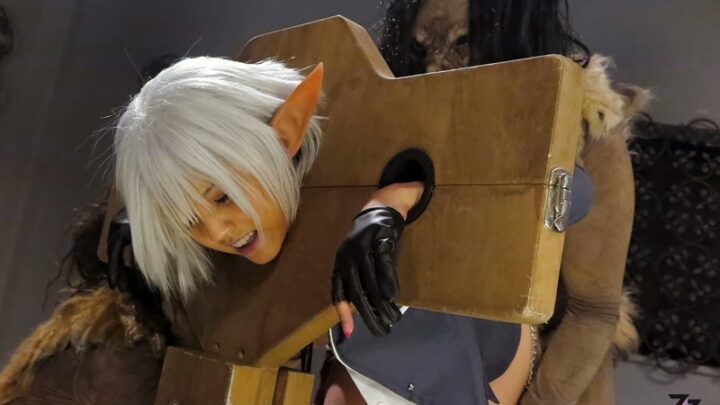 Screenshot 11 from ZIZG-013 Principessa Elfica Imprigionata nel Mercato dei Goblin: Vincolo GORY Matsuda, Kurea Hasumi Eroina Collant, Allenamento Rei Mizuna Orgia, Costume