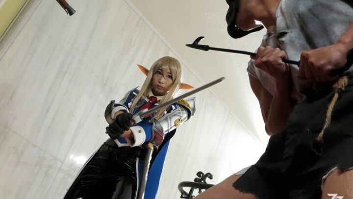 Screenshot 19 from ZIZG-013 Principessa Elfica Imprigionata nel Mercato dei Goblin: Vincolo GORY Matsuda, Kurea Hasumi Eroina Collant, Allenamento Rei Mizuna Orgia, Costume