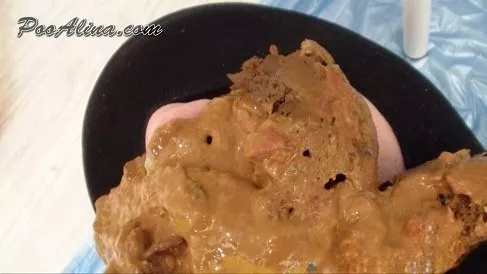 Screenshot 5 from Alina pooping in mouth toilet slave after vodka and vegetable stew with meat (PooAlina.com)