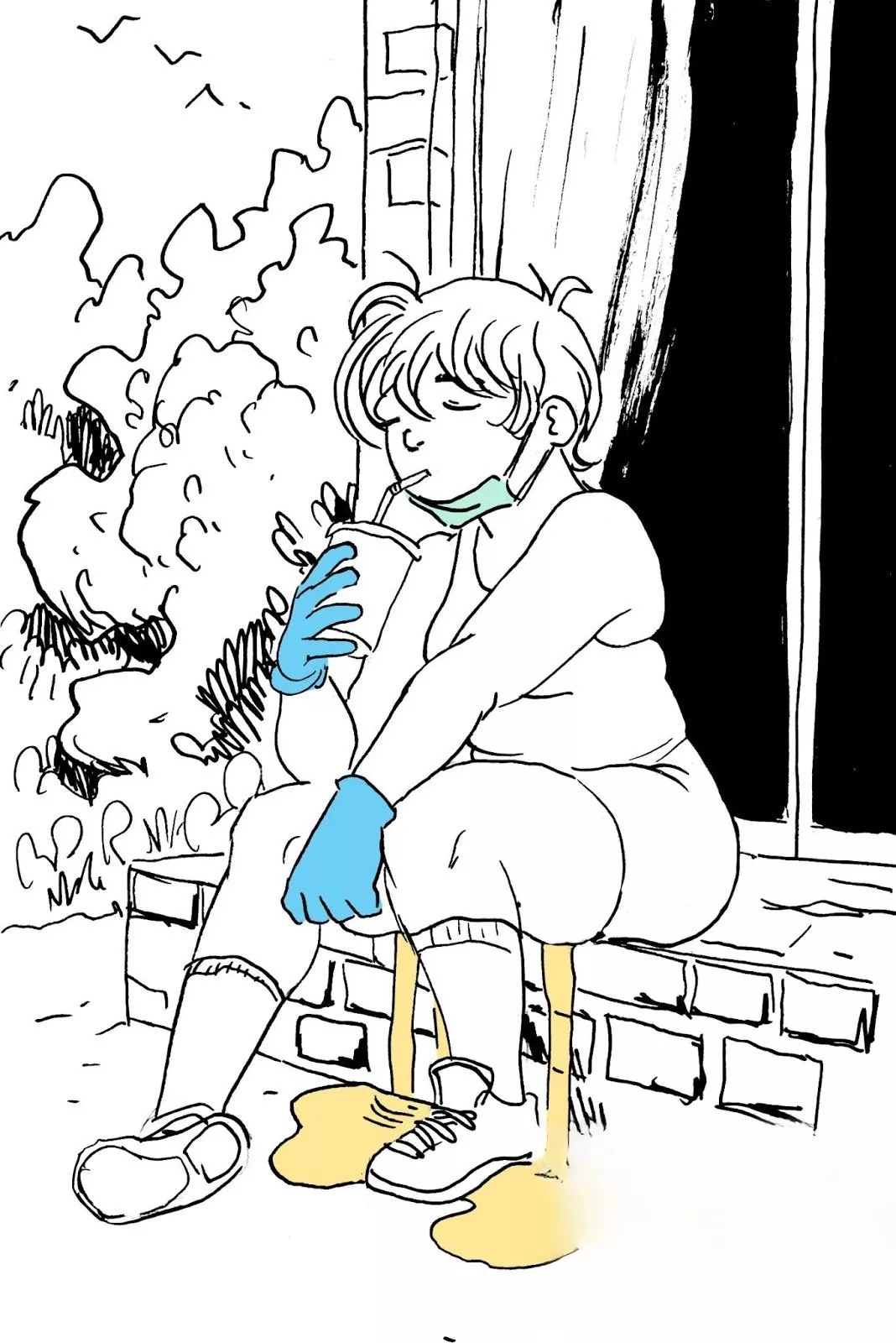 Dirty girls pissing and shitting illustrations pack [exclusive 40 drawings]