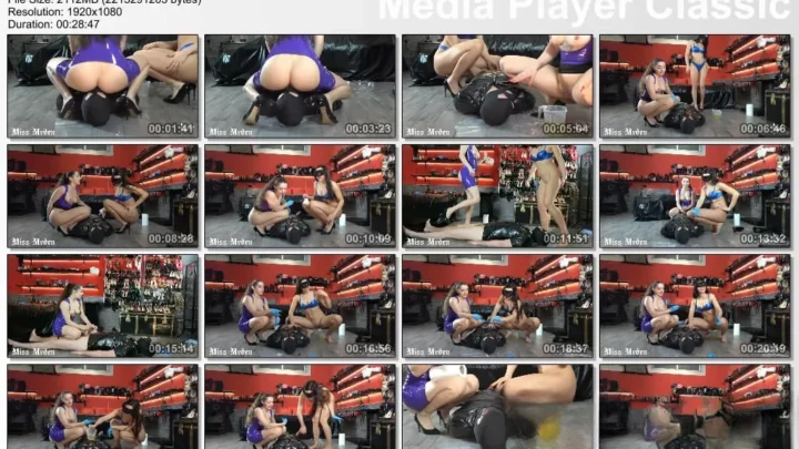 Screenshot 1 aus Iss alles von 2 Ladies (Scat & Piss) mit Miss Medea Mortelle und Mistress Gaia im Video
