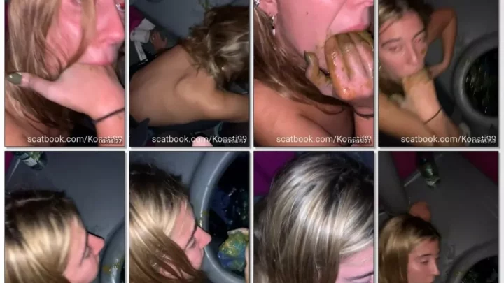 Screenshot 1 from Konsti99 Hot slave eating straight from Porta potty