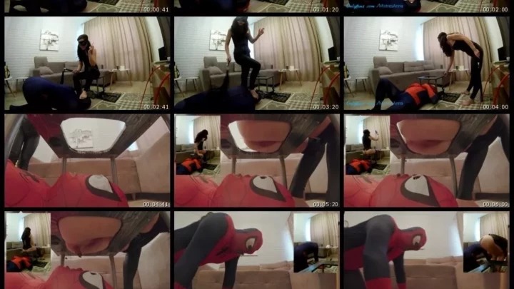 Screenshot 1 from Mistress Anna Day 6 Making Spiderman a full toilet