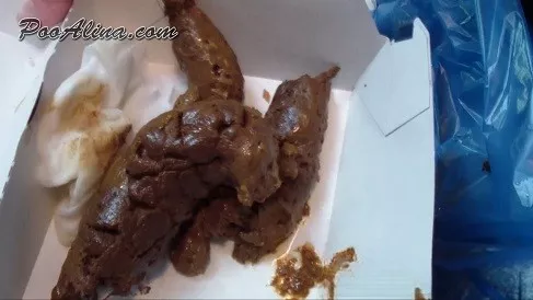 Screenshot 4 from PooAlina Young Alina eating hamburger and big pooping