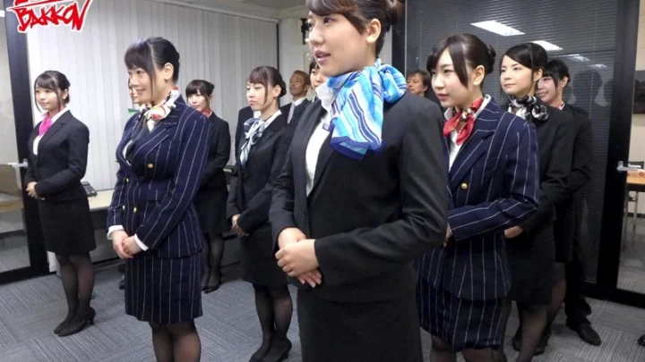 Screenshot 1 from ZUKO-089 Stewardess Training Seminar Full of Mid-Scene Orgies: Mini Skirt Hoshino Hibiki, Pantyhose (Fetish) Fetish Orgy, Mio Shiraishi, Pantyhose (Fetish), Stewardess, Raku da Planning, Saki Izumi, Big Tits 190 min