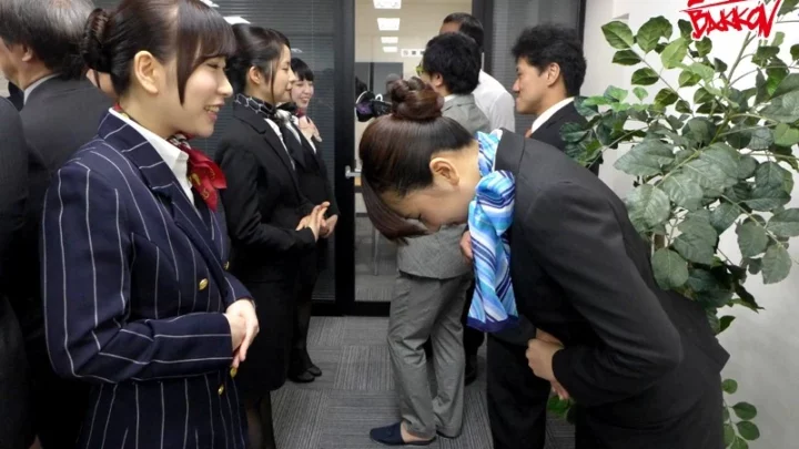 Screenshot 3 from ZUKO-089 Stewardess Training Seminar Full of Mid-Scene Orgies: Mini Skirt Hoshino Hibiki, Pantyhose (Fetish) Fetish Orgy, Mio Shiraishi, Pantyhose (Fetish), Stewardess, Raku da Planning, Saki Izumi, Big Tits 190 min