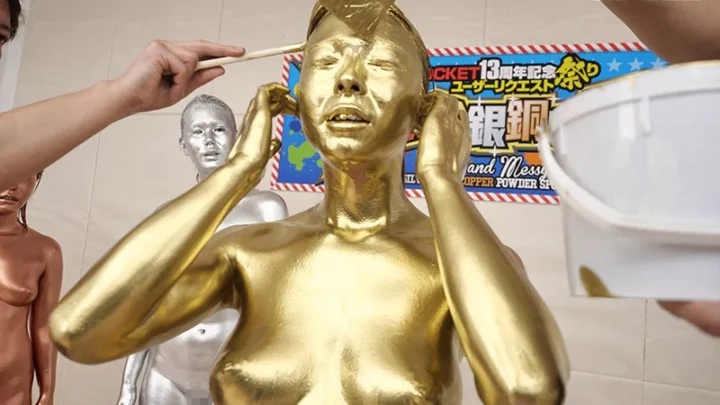 Screenshot 5 aus RCTD-406 Misaki Azusa Nass & Unordentlich (WAM) Gold Silber Pulver Sportstest Tomii Miho Rakete