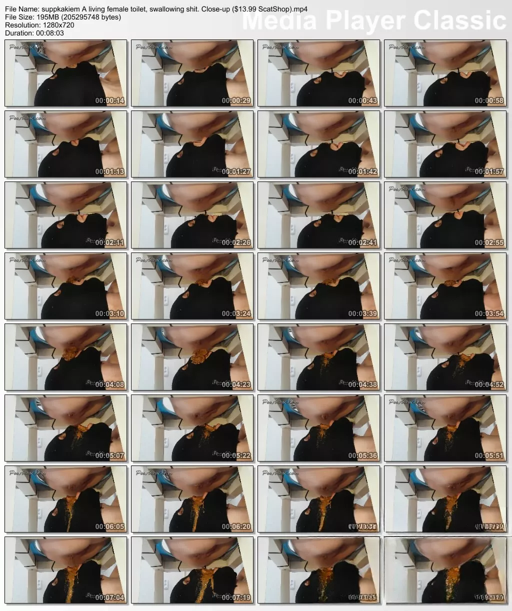 Screenshot 1 aus suppkakiem: Eine lebende weibliche Toilette, die Scheiße schluckt. Nahaufnahme
