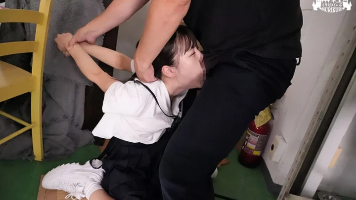 Screenshot 5 from MURIKURI-006 Wako Mizuhara: Schoolgirl in the Ghetto Forced into Deep Throat Oral Training